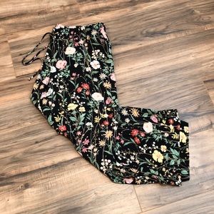 LOFT floral drawstring pants